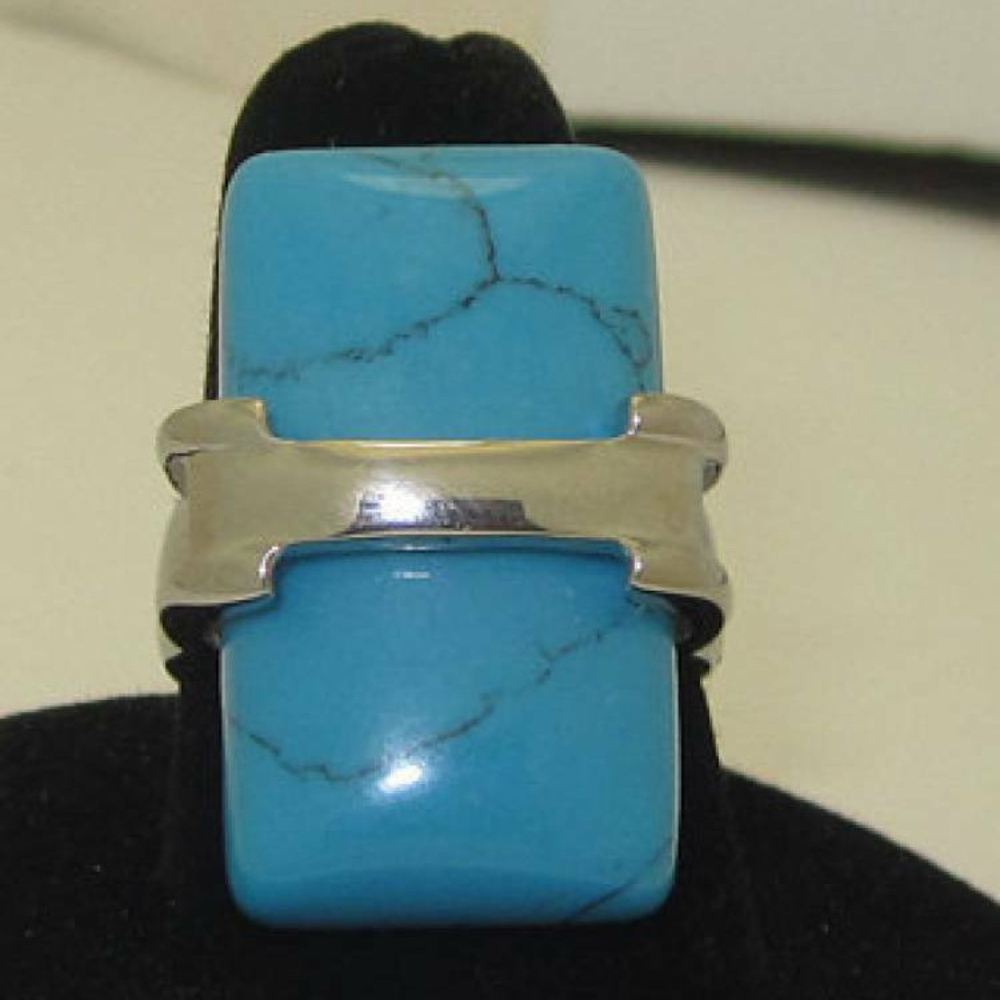 Sold out sring stainless steel genuine turquoise - Picture 7 of 8